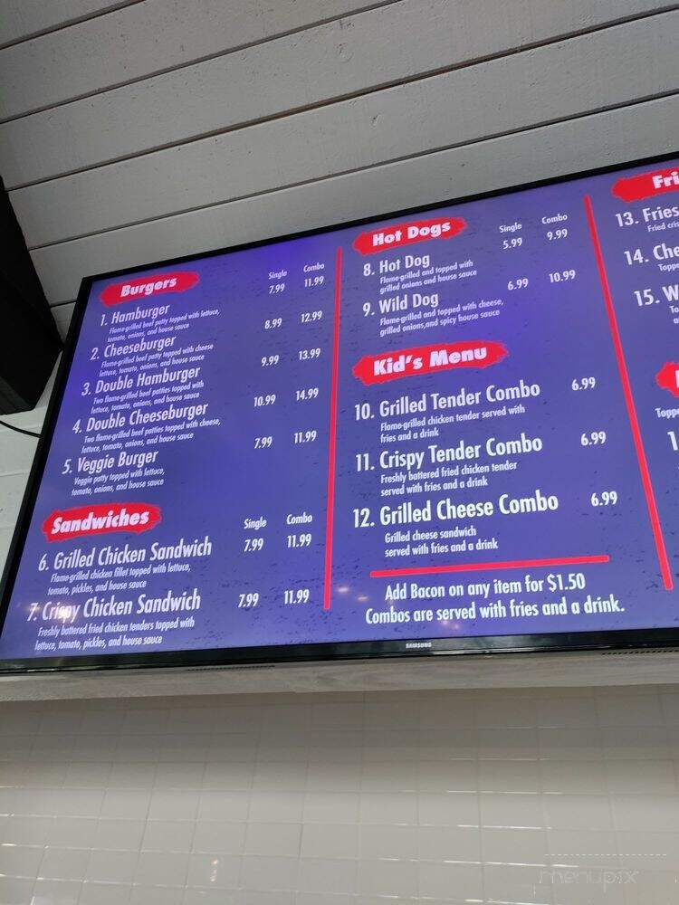 Fred's Burger - Rocklin, CA menu_pic