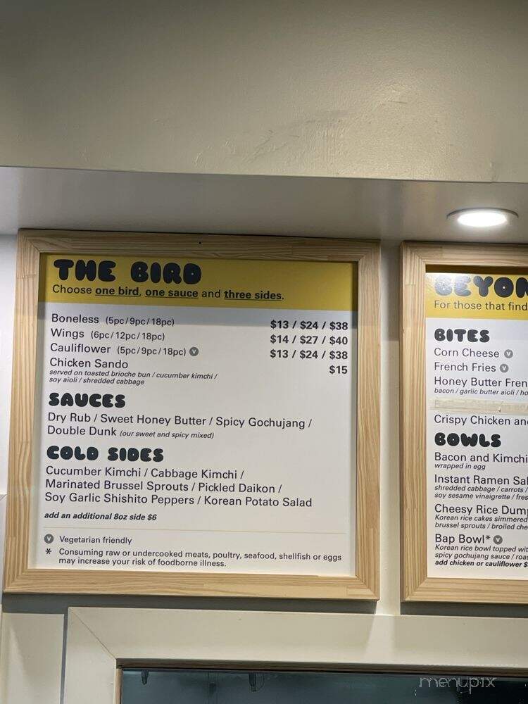Basic Bird - Des Moines, IA menu_pic
