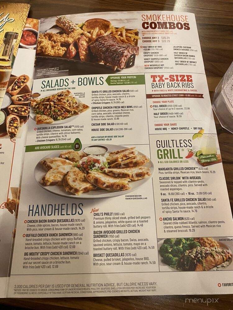 Chili's - Mesa, AZ menu_pic
