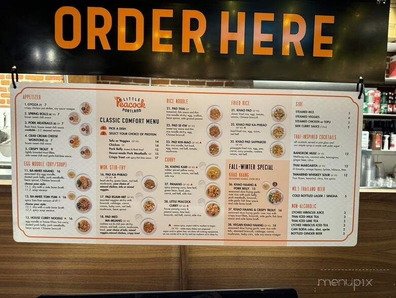 Little Thai Peacock - Portland, OR menu_pic