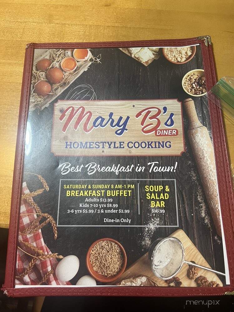 Mary B's Diner - Parkersburg, WV menu_pic