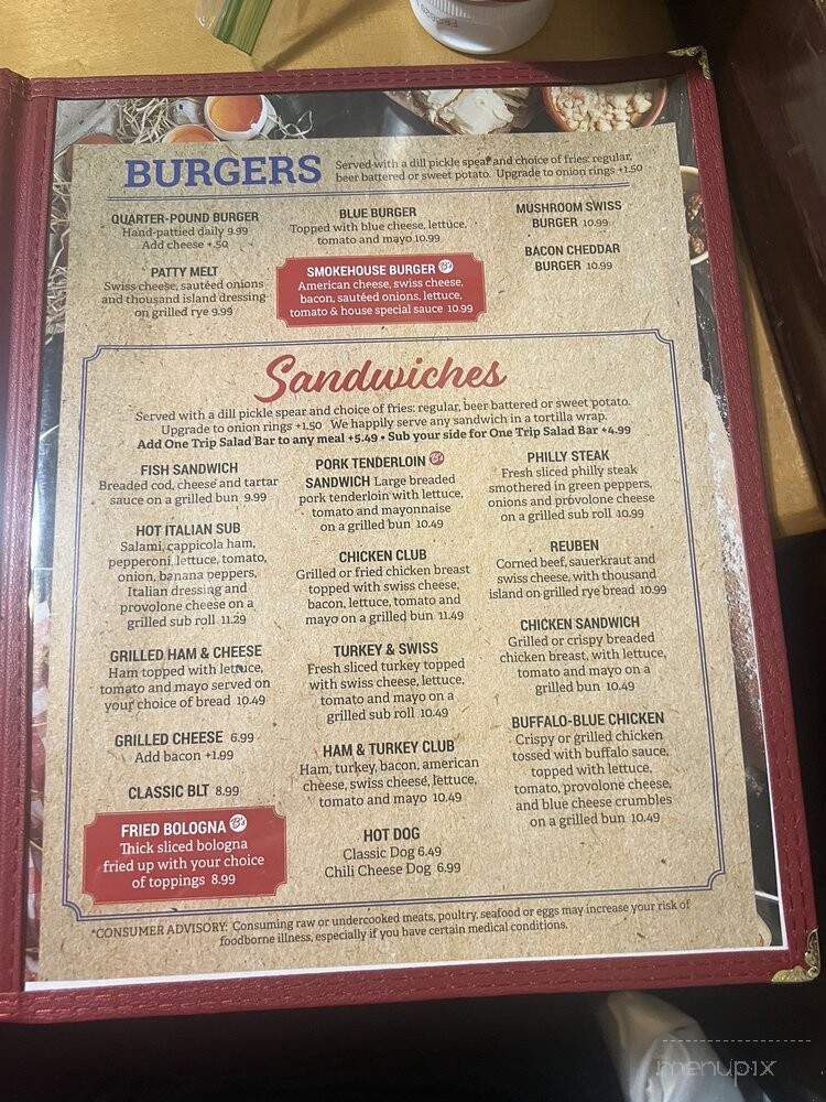 Mary B's Diner - Parkersburg, WV menu_pic