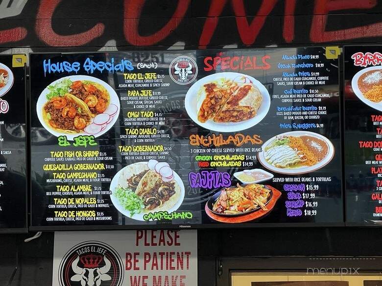 Tacos El Jefe - Los Alamitos, CA menu_pic