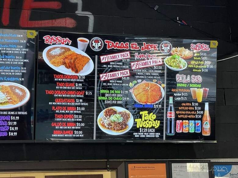 Tacos El Jefe - Los Alamitos, CA menu_pic