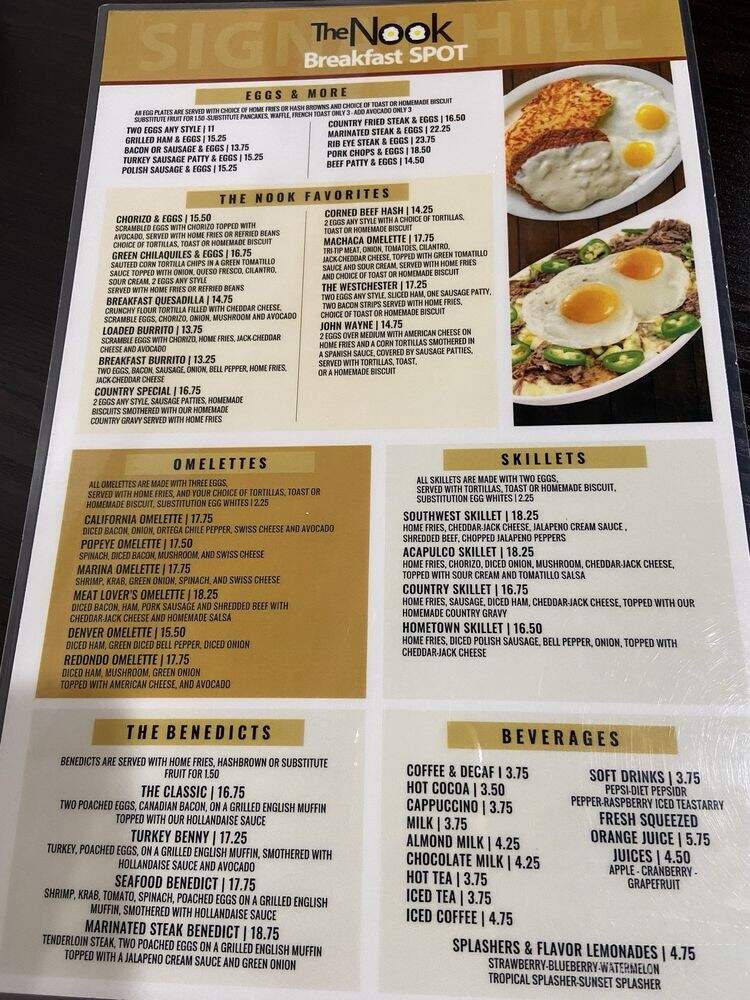 The Nook Breakfast Spot - Signal Hill, CA menu_pic