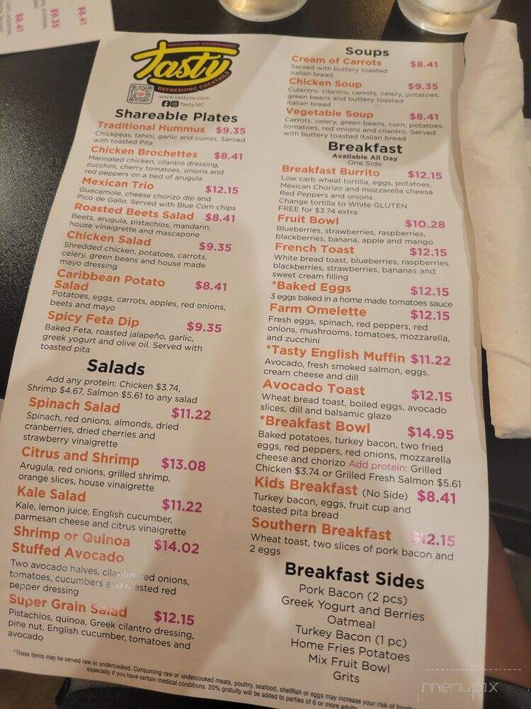 Tasty - Gastonia, NC menu_pic