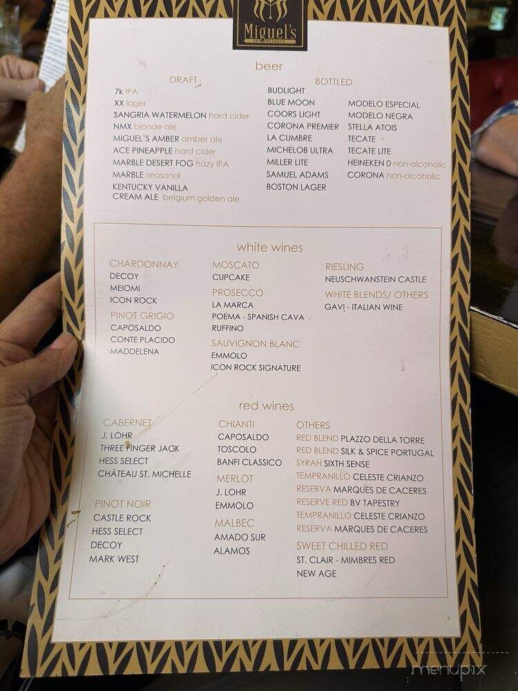 Miguel's On Mesquite - Las Cruces, NM menu_pic