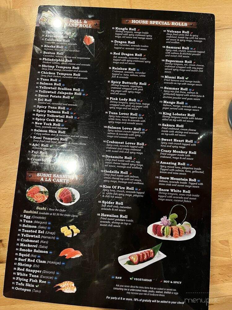 Kungfu Sushi - Hatfield, PA menu_pic