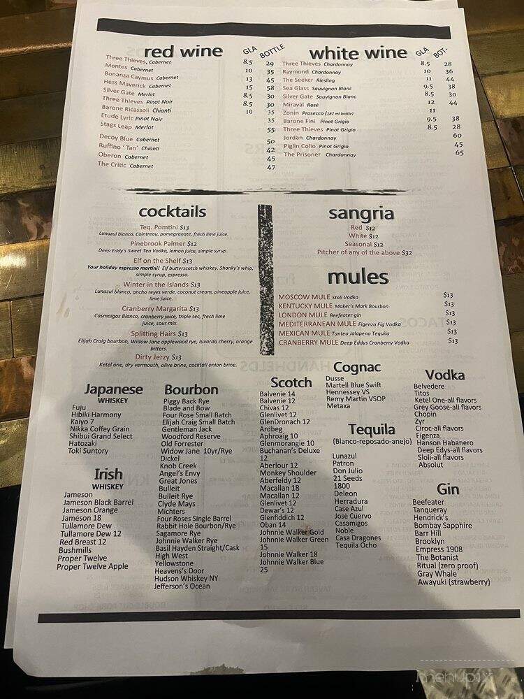 Tavern 73 - Pine Brook, NJ menu_pic