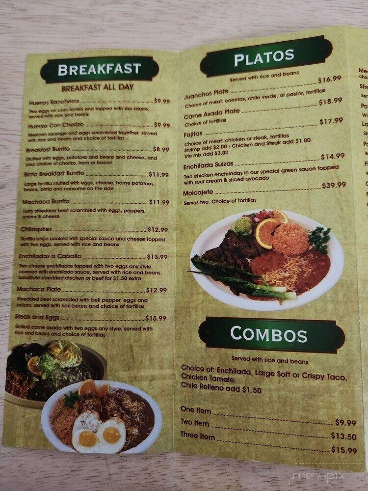 Juanchos Mexican Restaurant - Upland, CA menu_pic