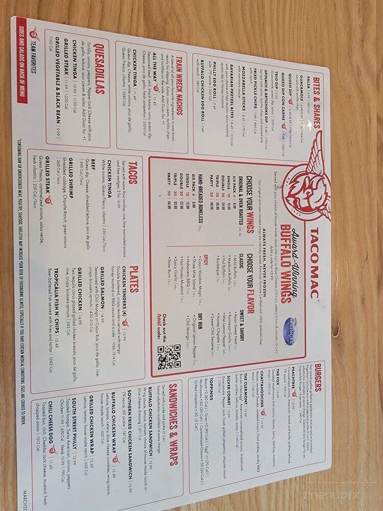 Taco Mac - Macon, GA menu_pic