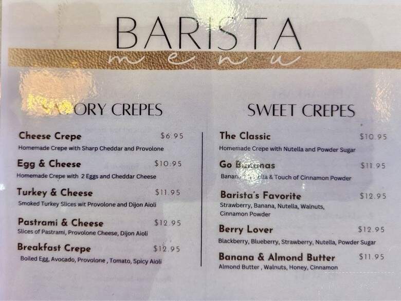 Barista - San Francisco, CA menu_pic