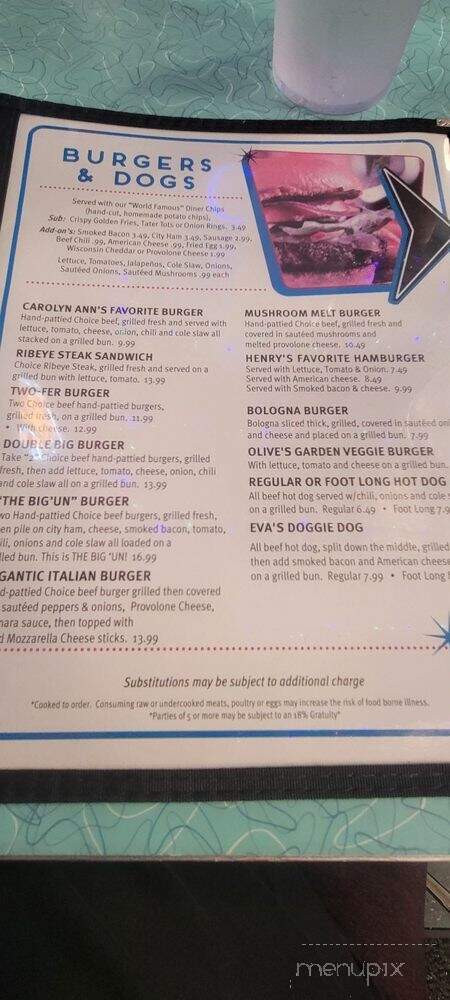 Peak City Diner - Apex, NC menu_pic