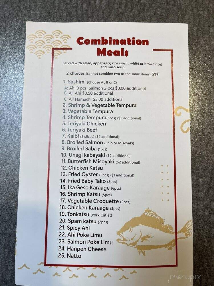 Bento & Curry - Pearl City, HI menu_pic