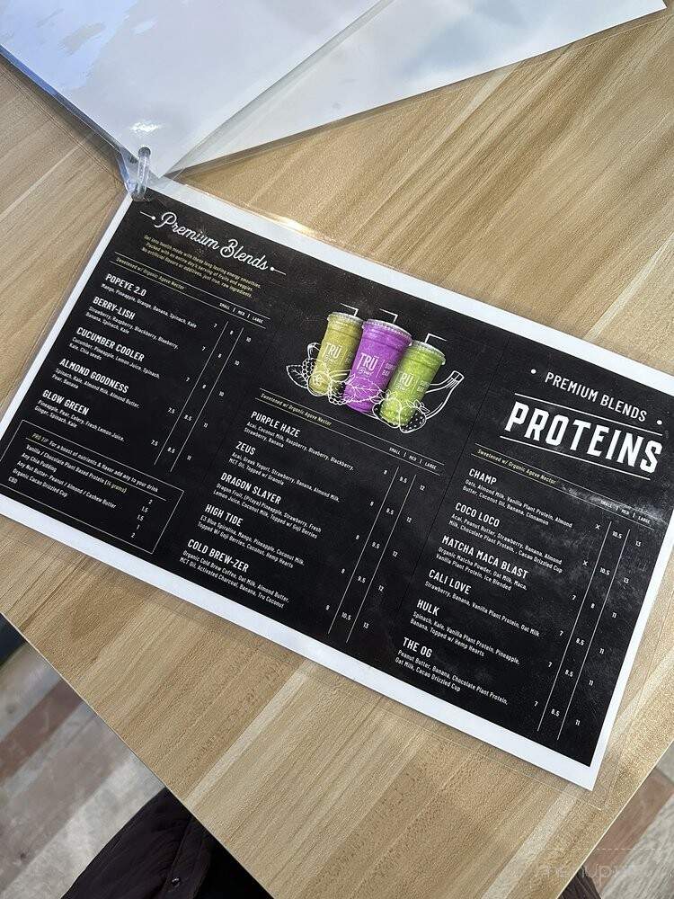 TRU Bowl Superfood Bar - Montebello, CA menu_pic