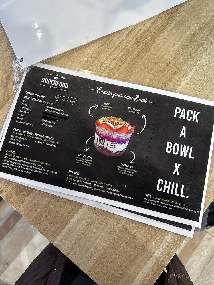 TRU Bowl Superfood Bar - Montebello, CA menu_pic