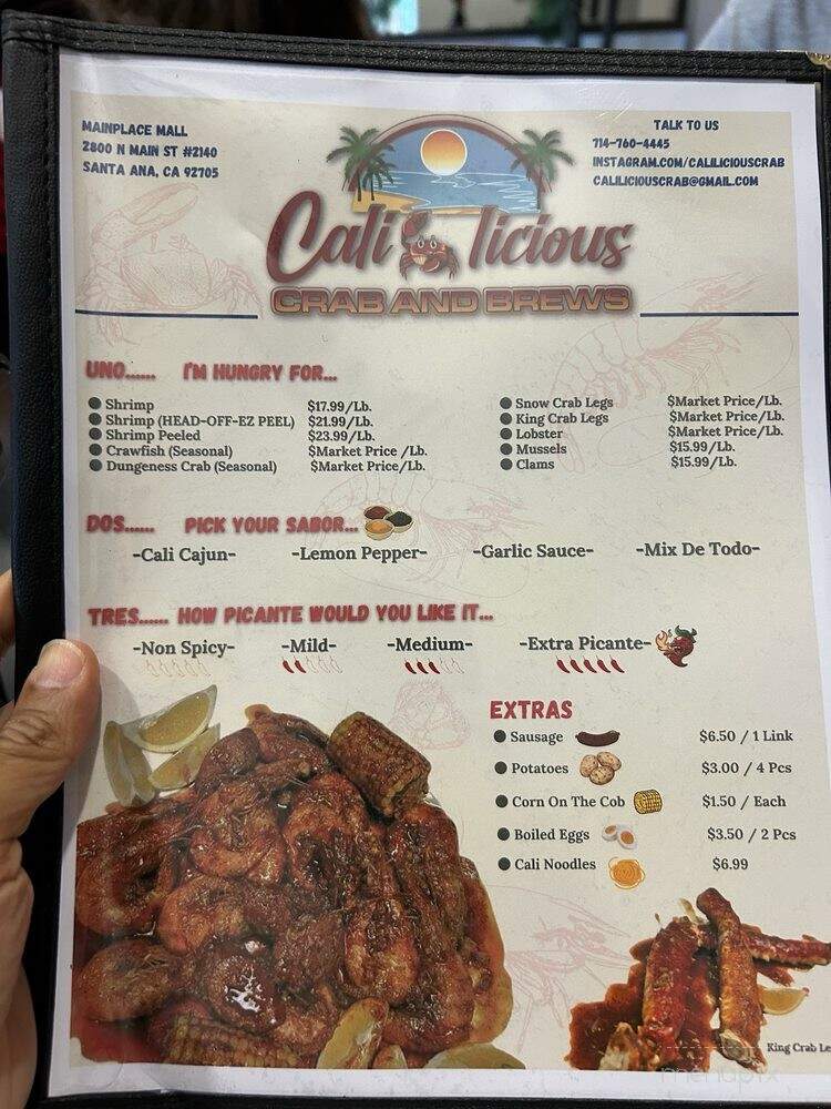 Cali Licious CrabBrews - Santa Ana, CA menu_pic