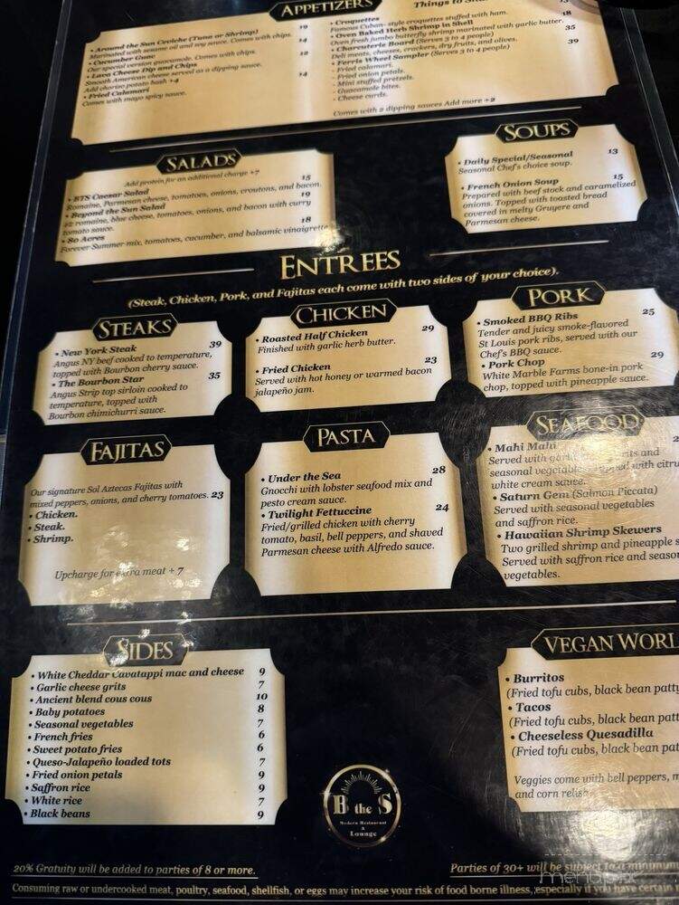 Beyond the Sun - Louisville, KY menu_pic