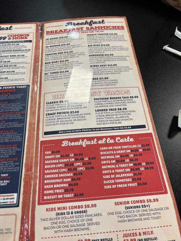Blue Mound Cafe - North Richland Hills, TX menu_pic