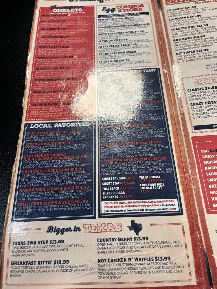 Blue Mound Cafe - North Richland Hills, TX menu_pic