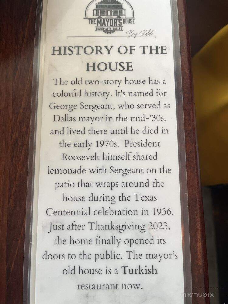 The Mayor's House By Selda - Dallas, TX menu_pic