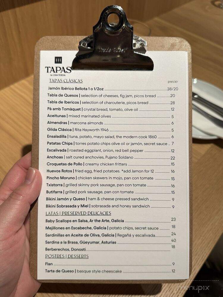 Casa Teresa - Washington, DC menu_pic