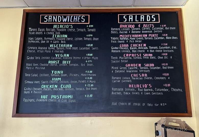 Helacio's Deli & Cafe - Berkeley, CA menu_pic