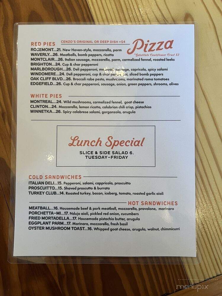 Cenzo's Pizza & Deli - Dallas, TX