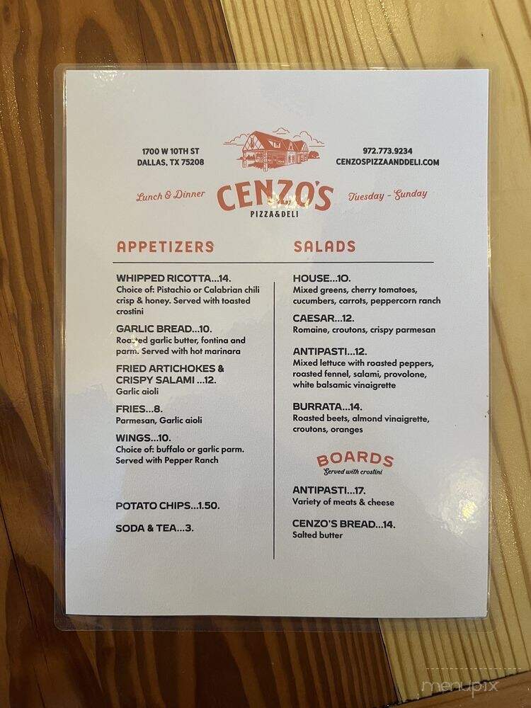 Cenzo's Pizza & Deli - Dallas, TX
