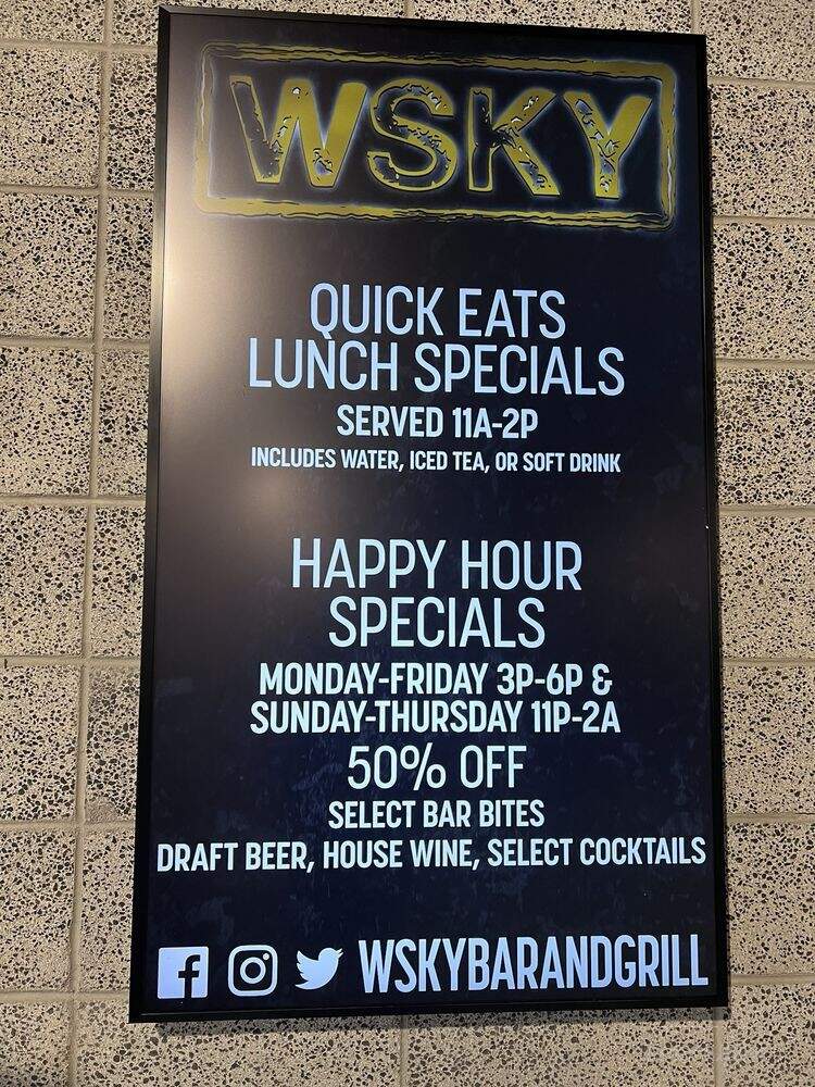 WSKY - Las Vegas, NV menu_pic