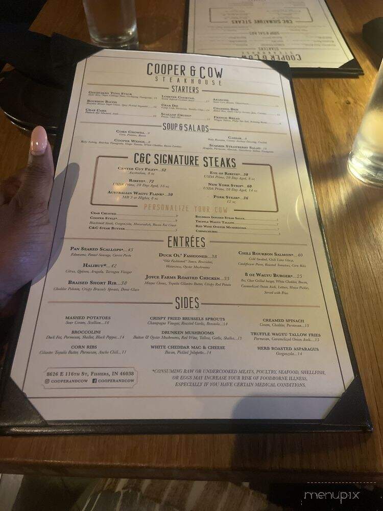 Cooper & Cow, Steakhouse - Fishers, IN menu_pic