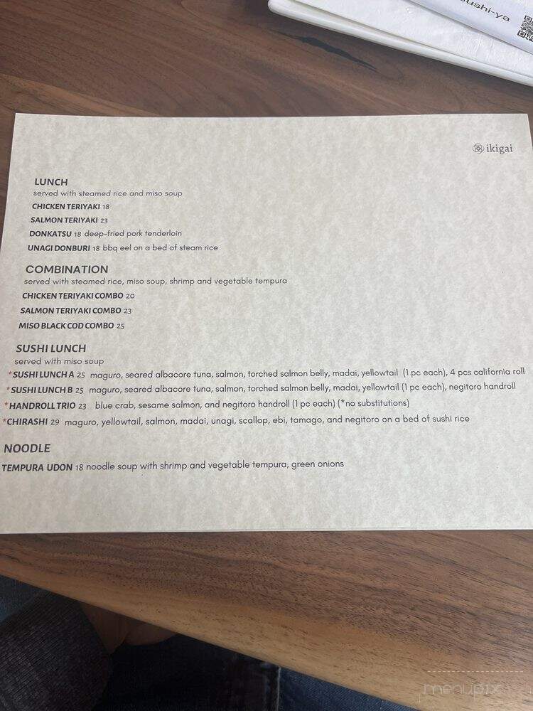 Ikigai - Los Angeles, CA menu_pic