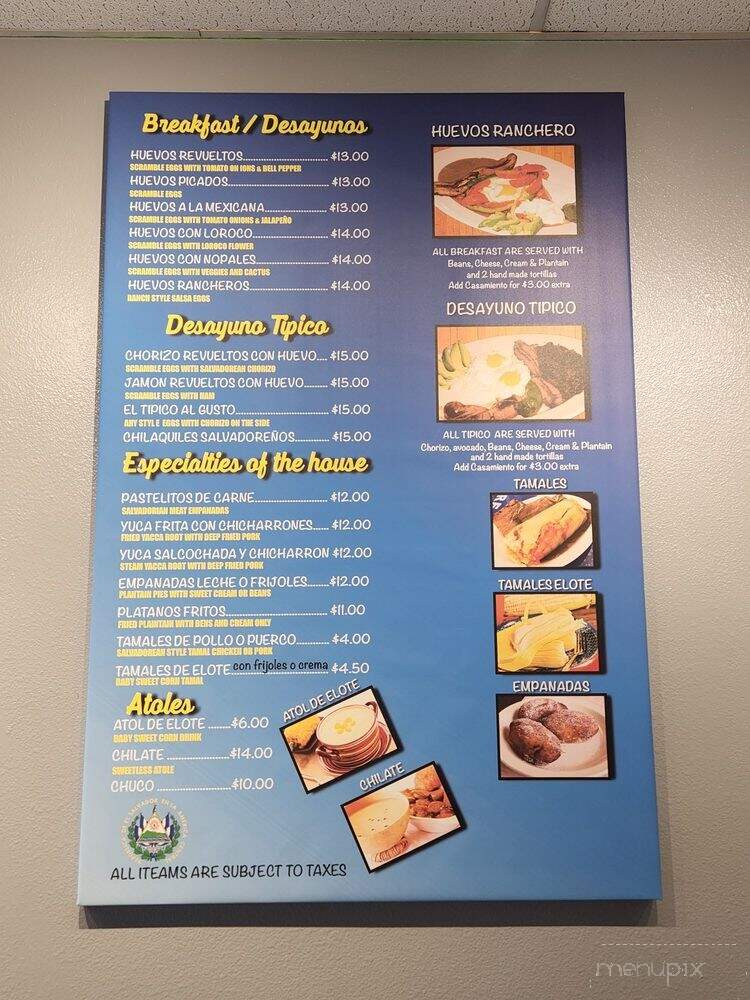 Mi Cafecito Pupuseria Y Restaurante - Santa Clarita, CA menu_pic