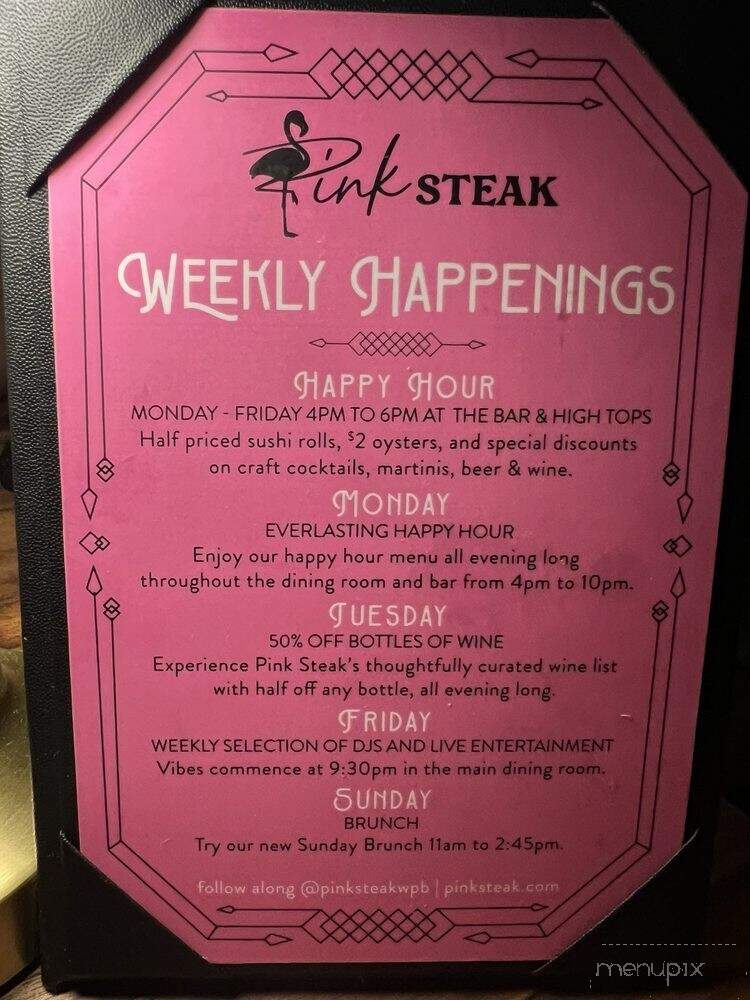 Pink Steak - West Palm Beach, FL menu_pic