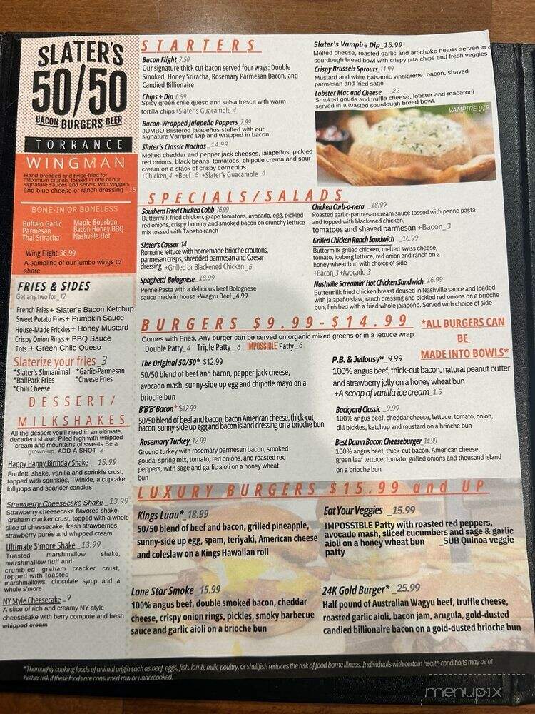 Slater's 50/50 Torrance - Torrance, CA menu_pic