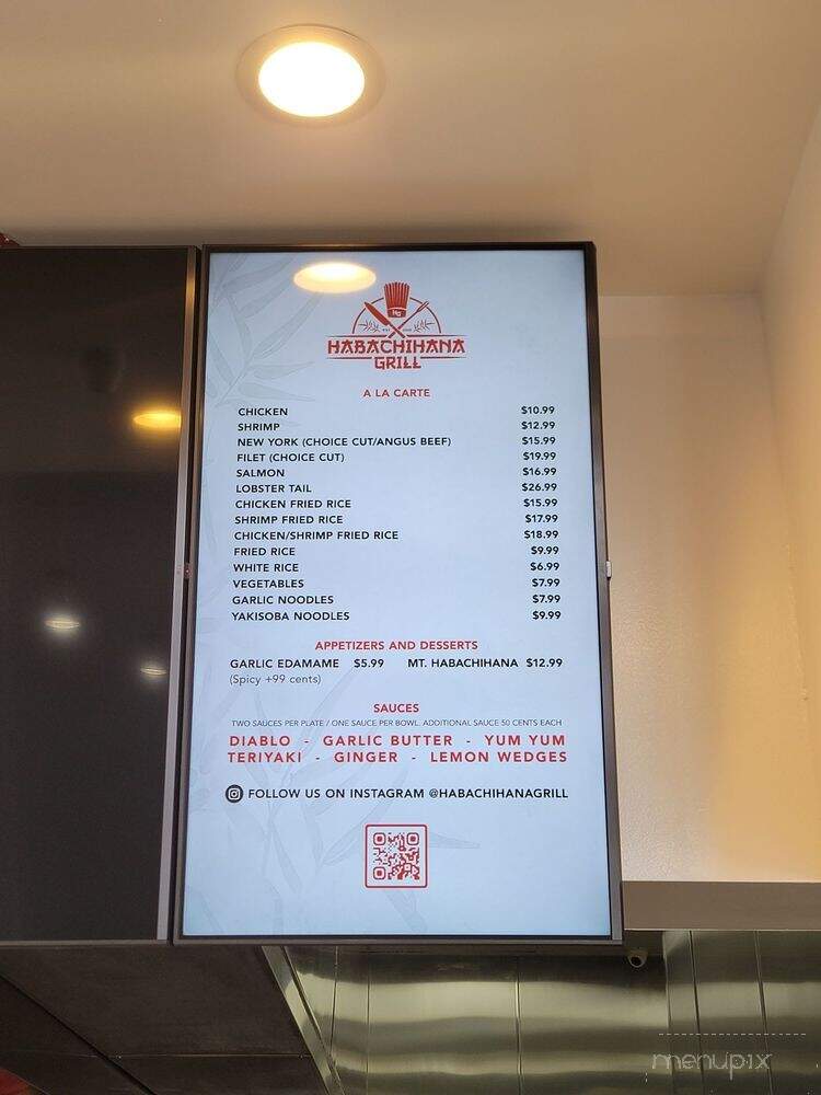 Habachihana Grill - Yorba Linda, CA menu_pic