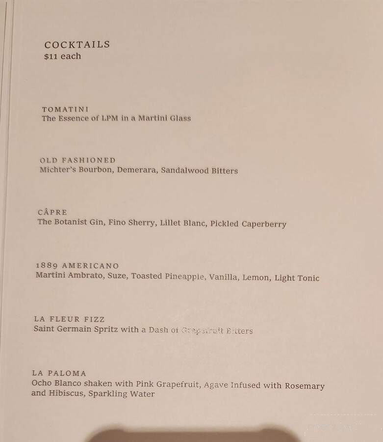 LPM Restaurant & Bar - Las Vegas, NV menu_pic