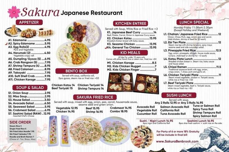 Sakura Japanese Restaurant - Benbrook, TX menu_pic