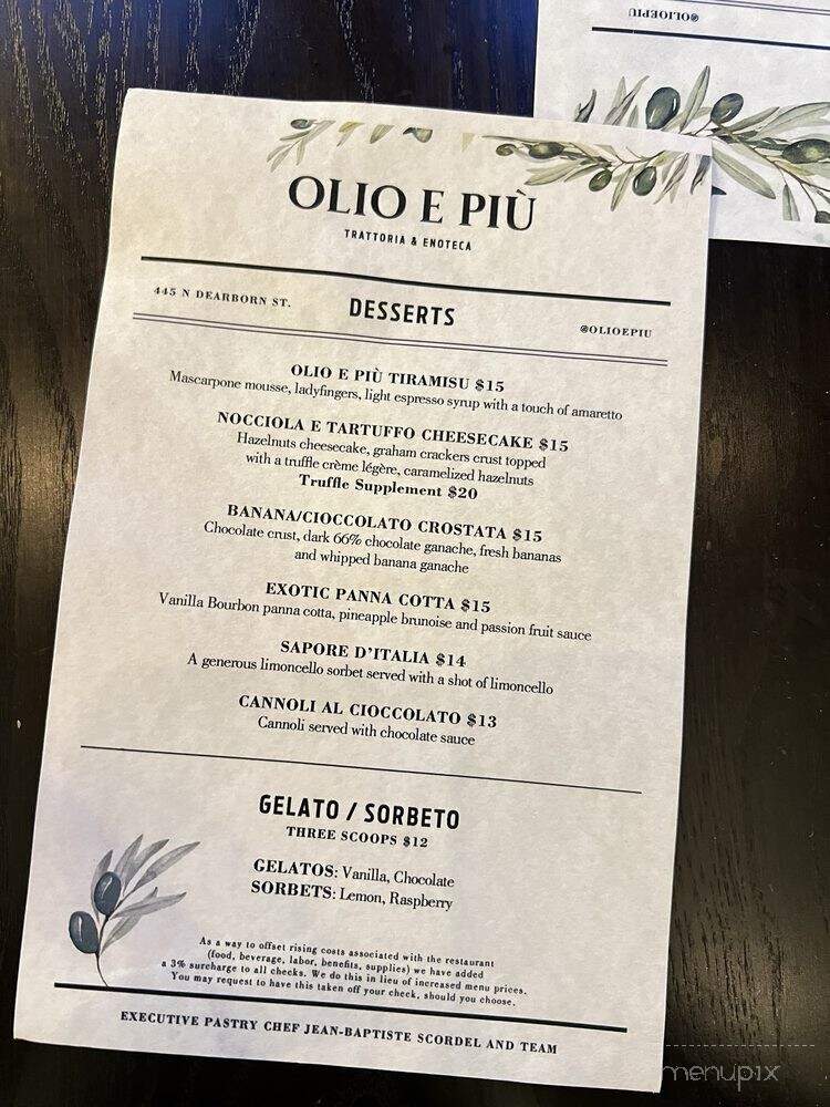 Olio e Piu - Chicago, IL menu_pic