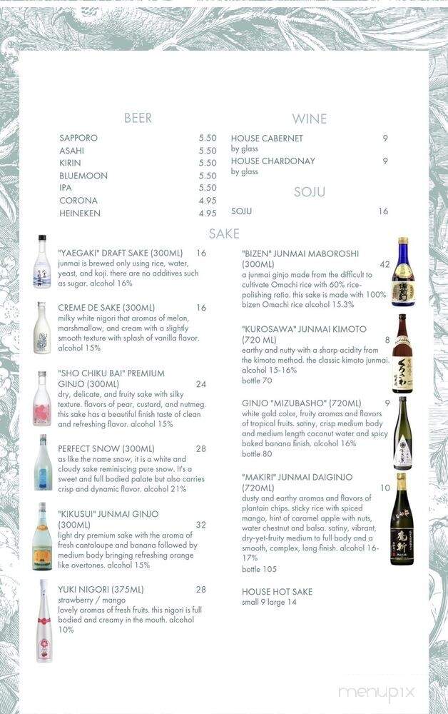 Kamakura Japanese Cuisine - Kirkland, WA menu_pic