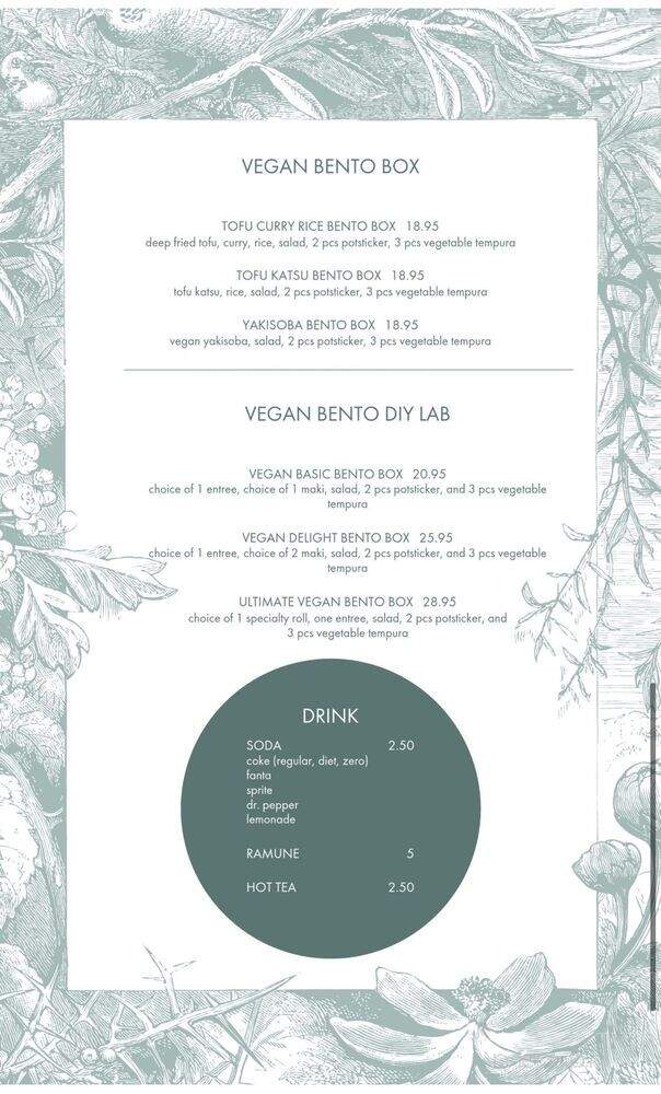 Kamakura Japanese Cuisine - Kirkland, WA menu_pic