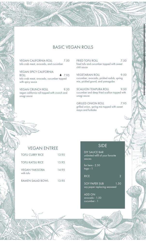 Kamakura Japanese Cuisine - Kirkland, WA menu_pic