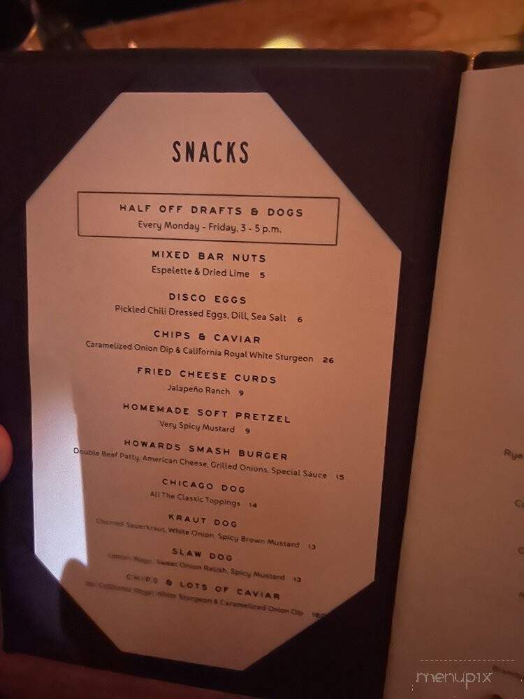 Howards Bar and Club - Austin, TX menu_pic