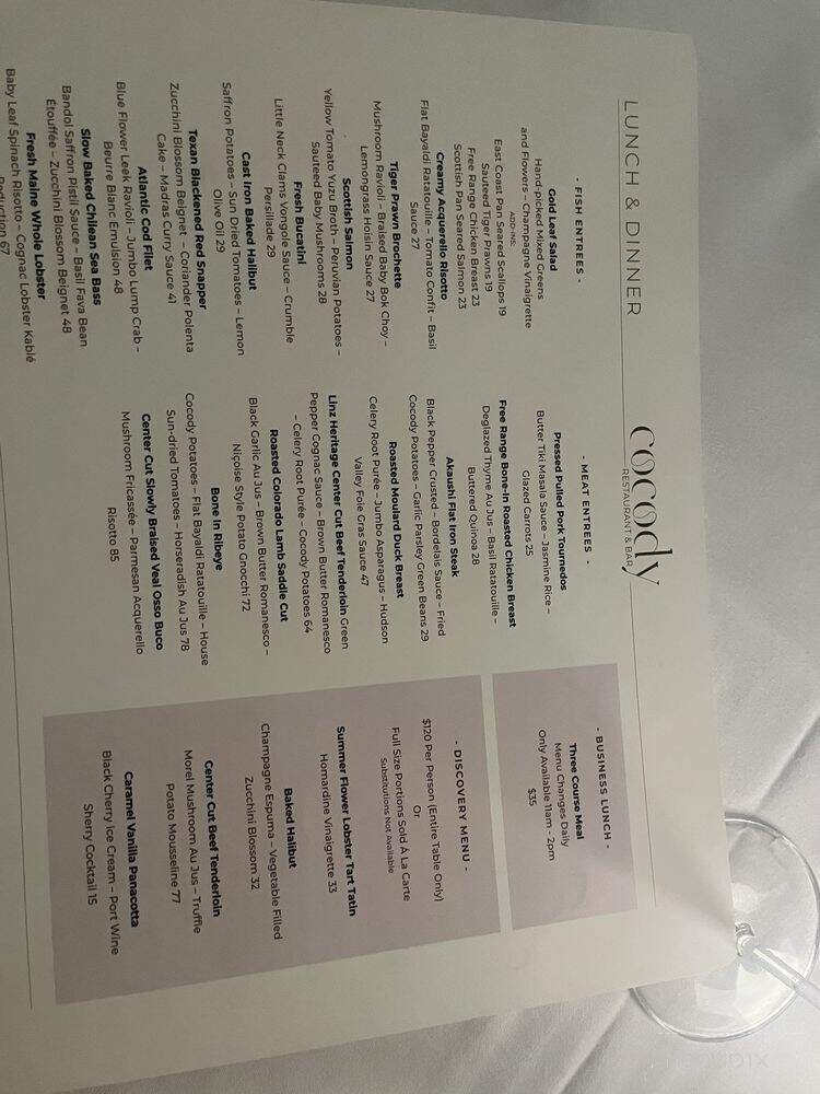 Cocody - Houston, TX menu_pic