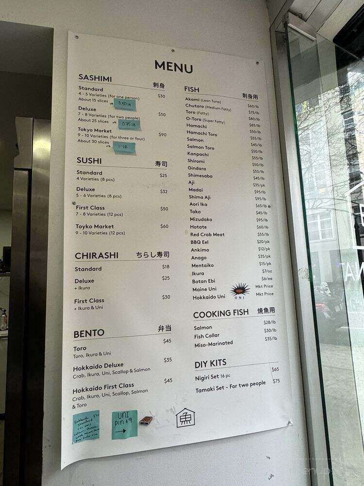 Osakana - New York, NY menu_pic
