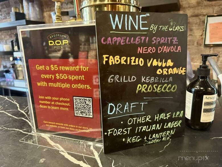Brooklyn DOP - Brooklyn, NY menu_pic