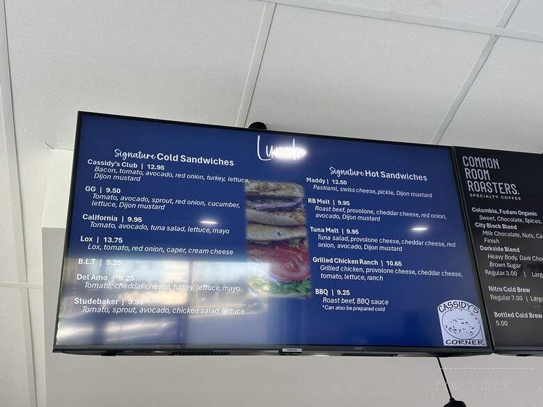 Cassidy's Corner Cafe - Long Beach, CA menu_pic