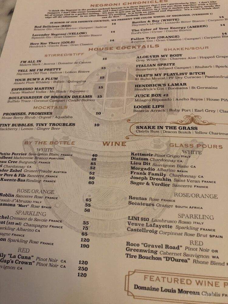 Pigeon and Whale - New Orleans, LA menu_pic
