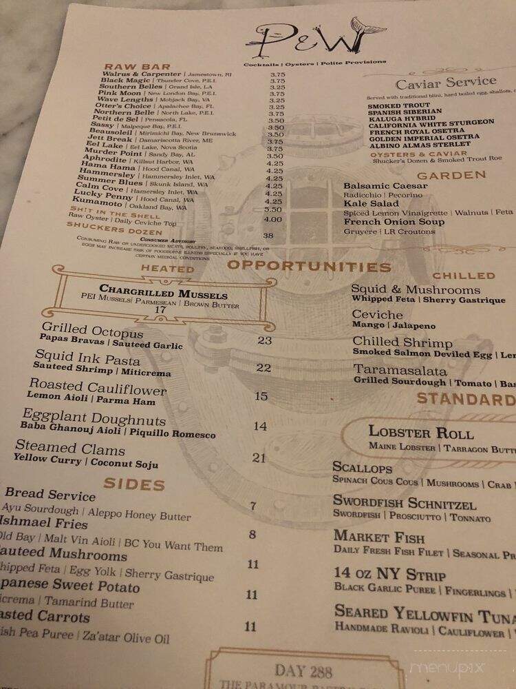 Pigeon and Whale - New Orleans, LA menu_pic