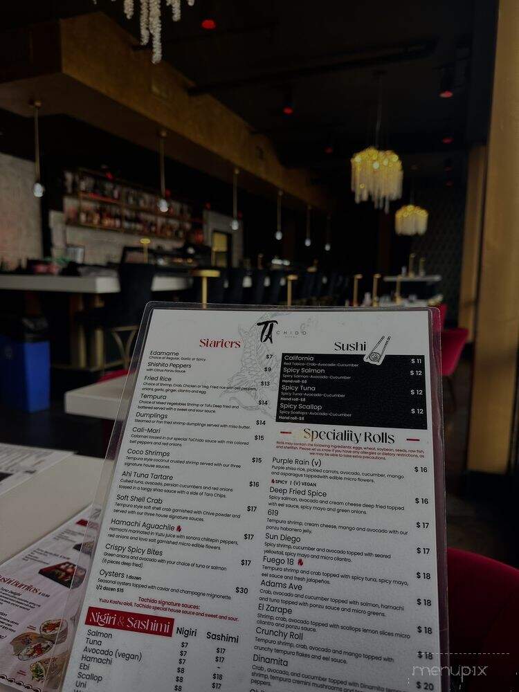 Tachido Sushi - San Diego, CA menu_pic